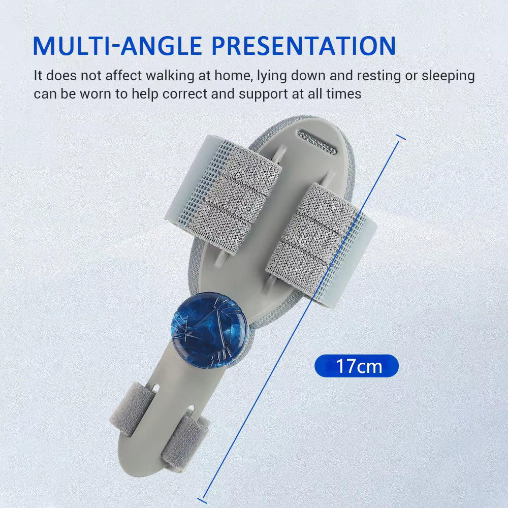 Knob-Adjustable Bunion Corrector & Big Toe Straightener – 180° Rotatable Hallux Valgus Adjuster with Heel Strap & Silicone Cushion