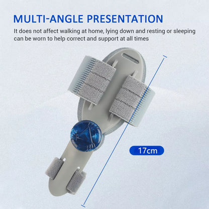 Knob-Adjustable Bunion Corrector & Big Toe Straightener – 180° Rotatable Hallux Valgus Adjuster with Heel Strap & Silicone Cushion